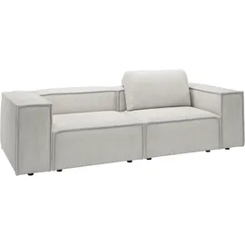 Home Affaire 2-Sitzer HOME AFFAIRE "Watertown, modernes Sofa 246 cm breit, auch in Feincord", weiß, B:246cm H:68cm T:98cm, 95% Polyester, 5% Nylon, Sofas, stilvolles Sofa für 2 Personen mit extra breiter Sitzfläche