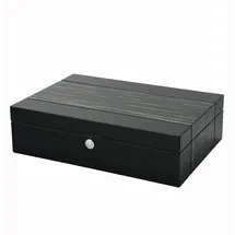 Paul Design Uhrenbox für 10 Uhren aus Holz Schwarz