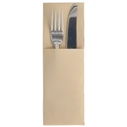 50 Servietten `ROYAL Collection` 48 cm x 30 cm sand mit Besteckfalz