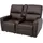 Mendler 2er Kinosessel HWC-K17, Relaxsessel Fernsehsessel Sofa, Nosagfederung Getränkehalter Fach ~ Kunstleder braun