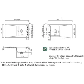 Systemceram Siro 90 Siena + Excenterbetätigung