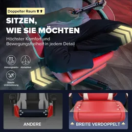 GTPLAYER Gaming Stuhl Ergonomisch Rot PC