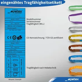 PETEX Rundschlinge Polyester 4 m Gelb