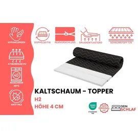 dein schlaf 24 Kaltschaum-TOPPER 80 x 200 cm Schwarz
