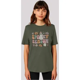 F4NT4STIC T-Shirt Retro Halloween Spooky Season in Khaki | Gr.: S