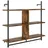 BESTIER Wandregal 105 x 96 x 23,8 cm Braun