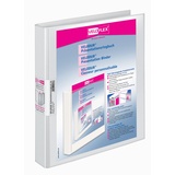 Veloflex Präsentationsringbuch „Velodur“ A4, 4-D-Ring-Mechanik, 25 mm breit, mit breiter Rückentaschen, weiß