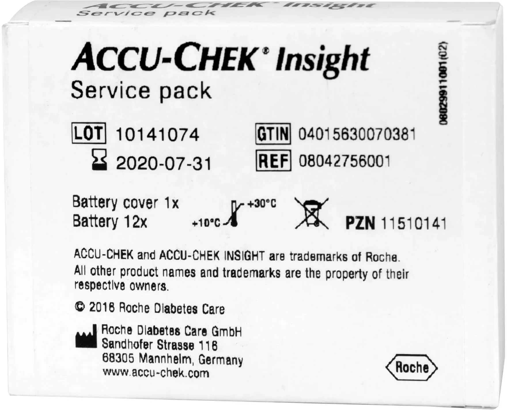 ACCU-CHEK Insight Service Pack Batteriefachabdeckung 