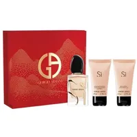 Giorgio Armani Duft-Set GIORGIO ARMANI Sì Eau de Parfum Geschenkpackung, 3-tlg., Glasflakon, Edp