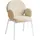 Tectake Stuhl, gepolstert mit Bouclé-Bezug, runde Stahlbeine, Belastbarkeit 120 kg, 61,5 x 62 x 90 cm
