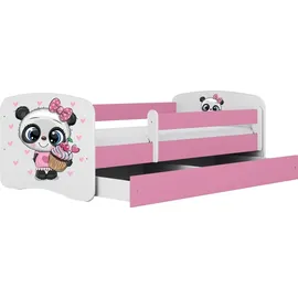 raumhirsch furniture Kinderbett Panda 80 x 180 cm Holzwerkstoff rosa