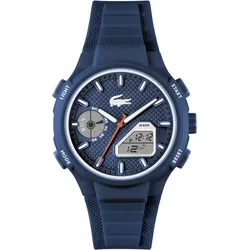 Quarzuhr LACOSTE "LC33", blau, Armbanduhren, Herren, Armbanduhr, Herrenuhr, Silikonarmband, analog, digital, Wochentag
