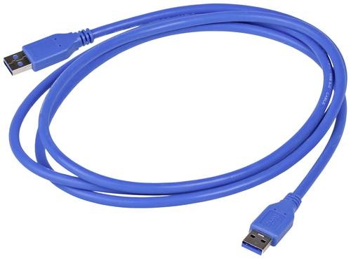 Akyga USB-Kabel USB-A Stecker, USB-A Stecker 1.80m Blau AK-USB-14