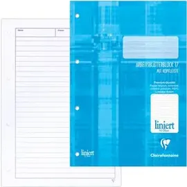Clairefontaine Arbeitsblock, DIN A4, Lineatur 17, 50 Blatt,