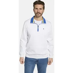 Funktionsshirt BABISTA "Sweatshirt MODAVEST", Herren, Gr. 58, weiß, casual, regular fit normal, ohne Ausschnitt, Langarm, Shirts Sweatshirt, mit auffällig farbigen Kragen