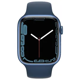 Apple Watch Series 7 GPS 45 mm Aluminiumgehäuse blau, Sportarmband abyssblau