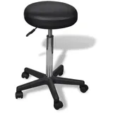 vidaXL Rollhocker höhenverstellbar Schwarz