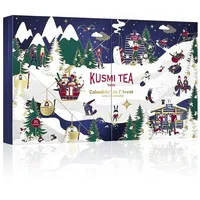 Kusmi Tea – Adventskalender - Schwarzer, grüner, weißer Tee – 24 Überraschungen –Geschenkidee für Frauen und Männer – Teebeutel, Miniaturen, Teezubereitungen und Zubehör (Frosty Christmas)