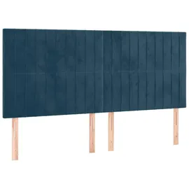 vidaXL Boxspringbett 160 x 200 cm Dunkelblau