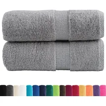 vidaXL SOLUND Handtuchset 30 x 30 cm grau 2 St.