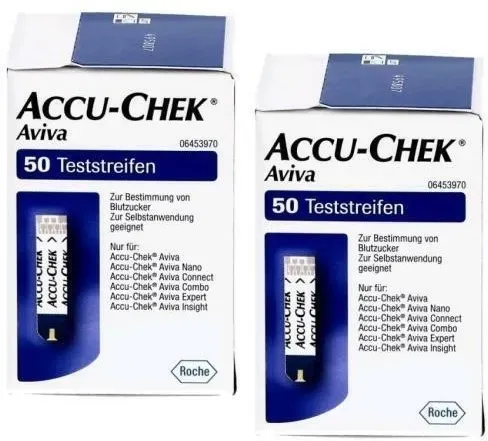 Accu-Check Aviva Blutzuckerteststreifen 2x50 Stück Doppelpack