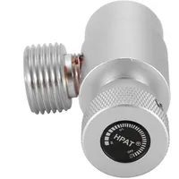 Jeffergarden CO2 Zylinder-Adapter, Nachfüllung, CO2, Aquarium, Regler, CO2-Anschluss-Set, CO2-Tankzylinder (Silberadapter ohne Meter)