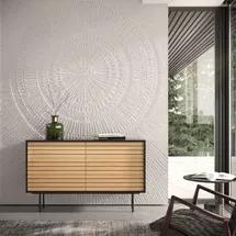 WoodMan Stripe 140 x 84 x 40 cm Schwarz