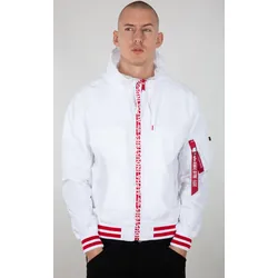 Alpha Industries MA-1 LW Hooded PZ Jacke, weiss, Größe 3XL für Männer