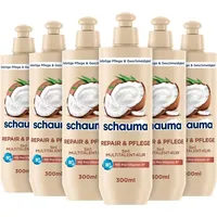 Schauma 5in1 Repair & Pflege Multitalent-Kur (6x 300 ml), Haarmaske repariert das Haar intensiv, Haarkur für Splissversiegelung & weniger Haarbruch, für geschädigtes Haar
