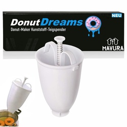 MAVURA Donut-Maker DonutDreams Donut Maker Teigspender Backform Teigportionierer, Teig Portionierer Donutform für Mini-Donuts und Pfannkuchen weiß