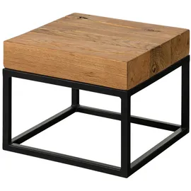 MASSIVMOEBEL24.DE Couchtisch natur Eiche 40 x 40 x 32 cm