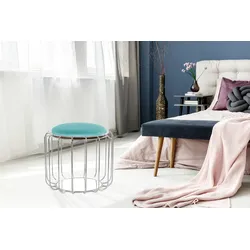 Kayoom Beistelltisch / Pouf Comfortable 110 Mint / Silber