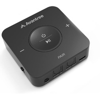 Avantree TC417 aptX Low Latency Bluetooth Transmitter Empfänger für TV, 20h Spielzeit Kabelloser Audio Sender Adapter, Unterstützt Optischen Toslink, Lautstärkeregelung für 3,5mm AUX, RCA