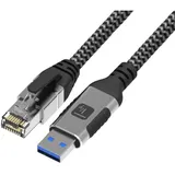 TECHLY Netzwerkkabel Techly ICOC U3A-RJ45-020 2 m Cat6 USB-A nach RJ-45