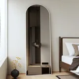 Standspiegel Ganzkoerperspiegel Ankleidespiegel Flurspiegel Wandspiegel 160x50cm Weiß - Boromal