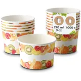 BIOZOYG Eisbecher aus Pappe 200 ml Ø 92 mm 1000 St. bedruckt