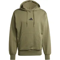 Adidas Herren Essentials FEELCOZY Fleece Hoodie, Olive strata/Black, S