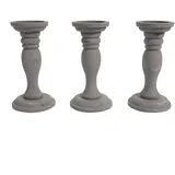 MCW Kerzenständer H361 Set Shabby-Look Vintage grau