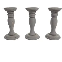 MCW Kerzenständer H361 Set Shabby-Look Vintage grau