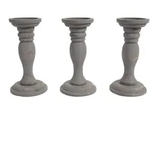 MCW Kerzenständer H361 Set Shabby-Look Vintage grau