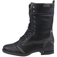 Mustang Damen Stiefel Schnürung Blockabsatz 1293-510, Größe:41 EU, Farbe:Schwarz - Schwarz 41