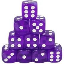 Dice4friends Würfelset D6 Galaxy: Purple Borealis (12)