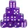 Dice4friends Würfelset D6 Galaxy: Purple Borealis (12)