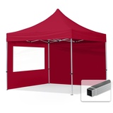 TOOLPORT Faltpavillon Economy 3 x 3 m inkl. 2 Seitenteile rot 59013