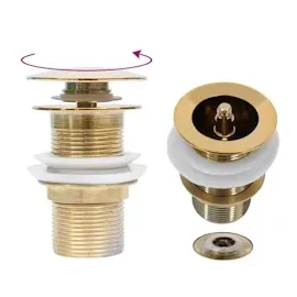 vidaXL Waschbecken Einhandmischer Gold