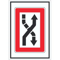 Fahrwasser nach Steuerbord zu überqueren Symbol Aufkleber A9 (37x52mm)
