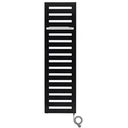 Zehnder Design-Handtuchwärmer „Metropolitan Bar“ 50 × 175 cm in Traffic Black (RAL 9017)