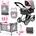 Puppenwagen Mega-Set Grau