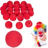 Relaxdays Clownsnasen rot 25er Set Rot