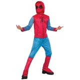 RUBIE'S 640129_L Marvel Spiderman Kostüm mit Stiefelüberzug + Sturmhaube, rot